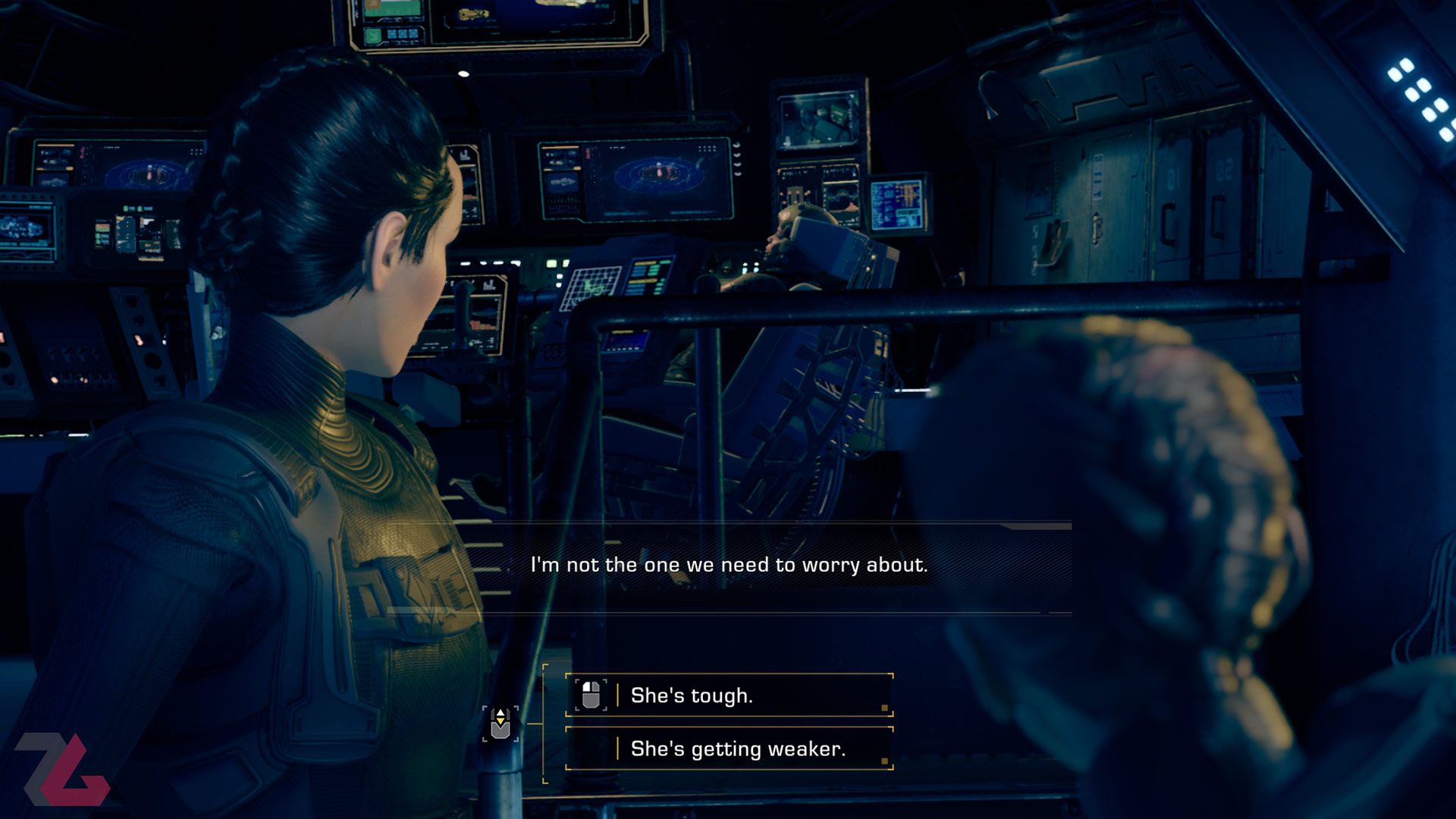 انتخاب دیالوگ در قسمت ۲ بازی The Expanse