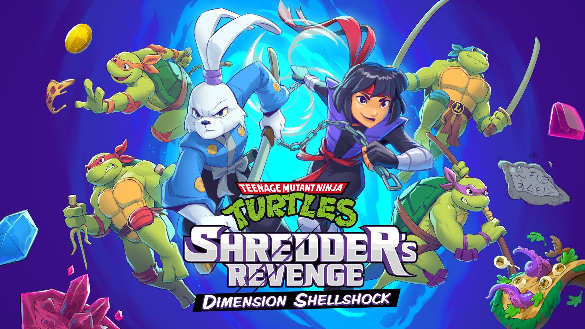 یوجیمبو و کارای در بسته الحاقی Dimension Shellshock بازی TMNT: Shredder’s Revenge