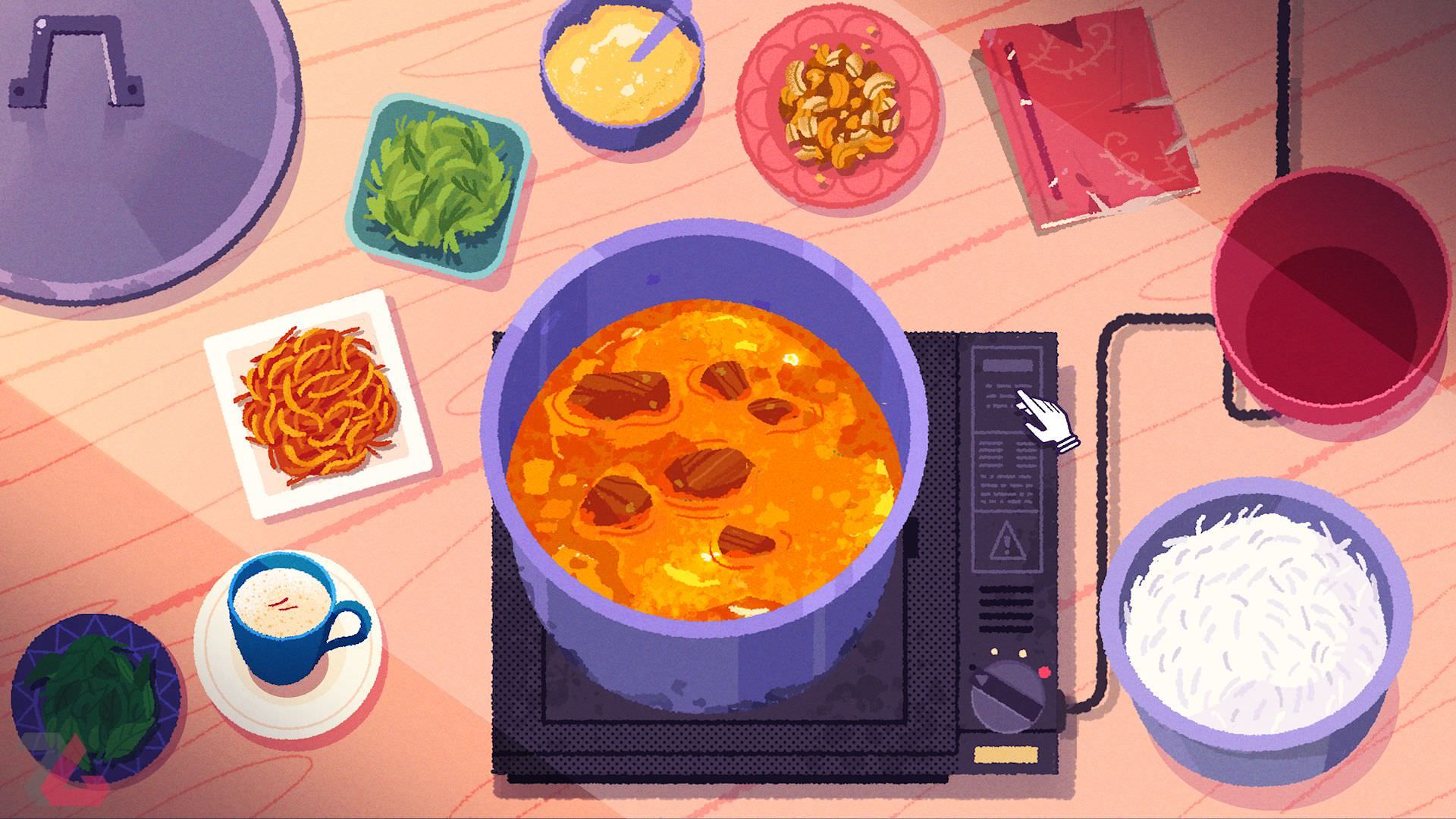 پختن غذا در بازی Venba