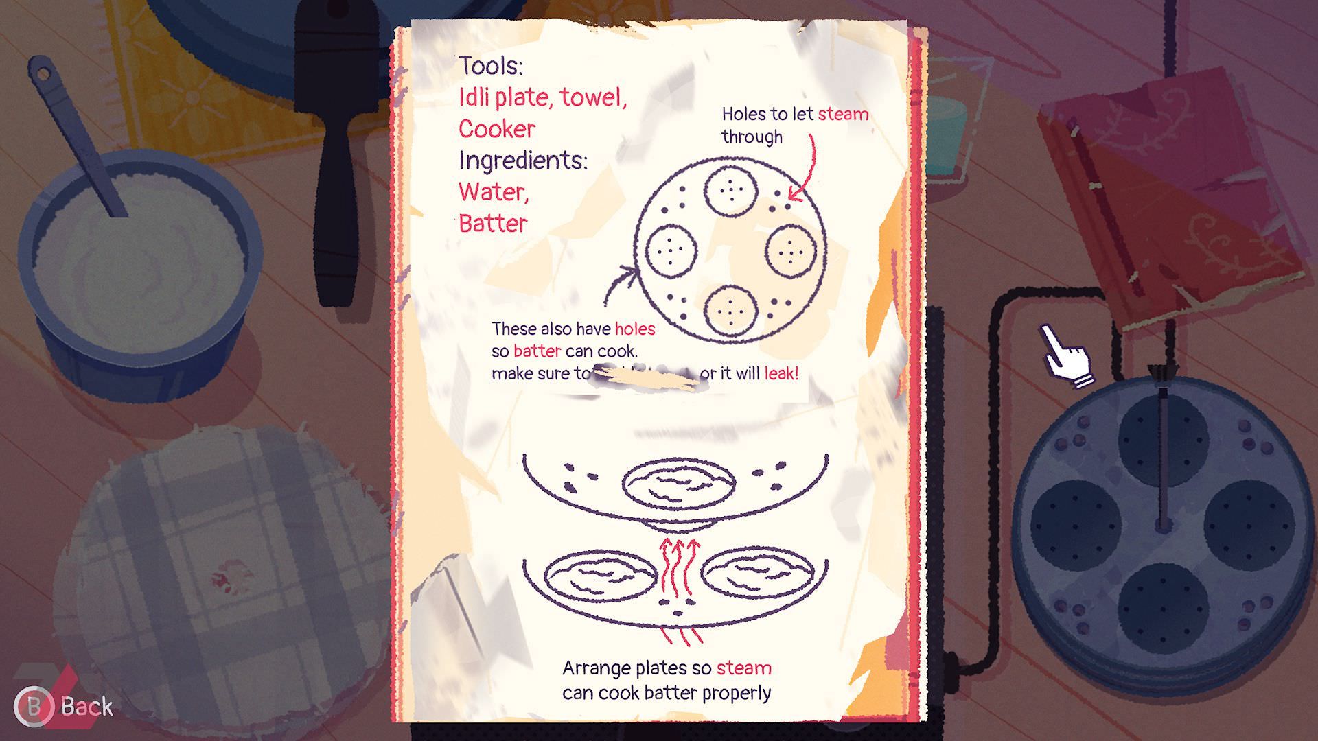 کتاب دستور پخت مادر ونبا در بازی Venba