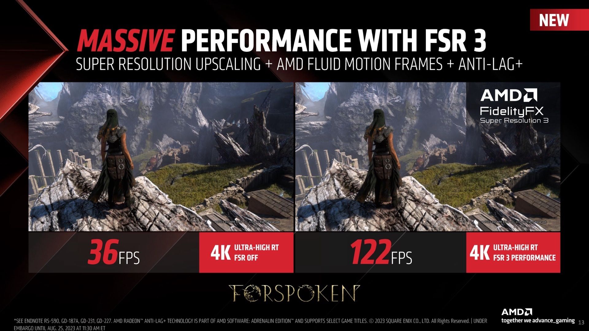 تأثیر FSR3 روی نرخ فریم Forspoken