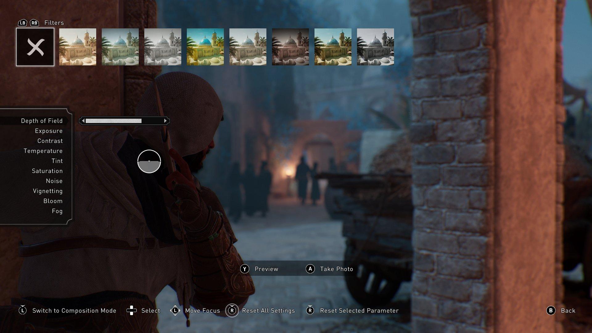 فیلترهای رنگی بخش عکاسی بازی Assassin’s Creed Mirage