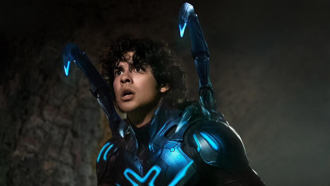 بلو بیتل بدون ماسک در فیلم Blue Beetle
