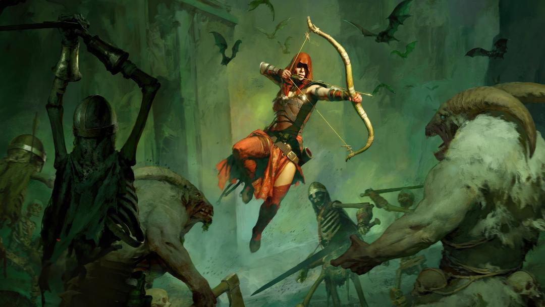 تیراندازی با کمان مبارز کلاس Rogue بازی Diablo 4