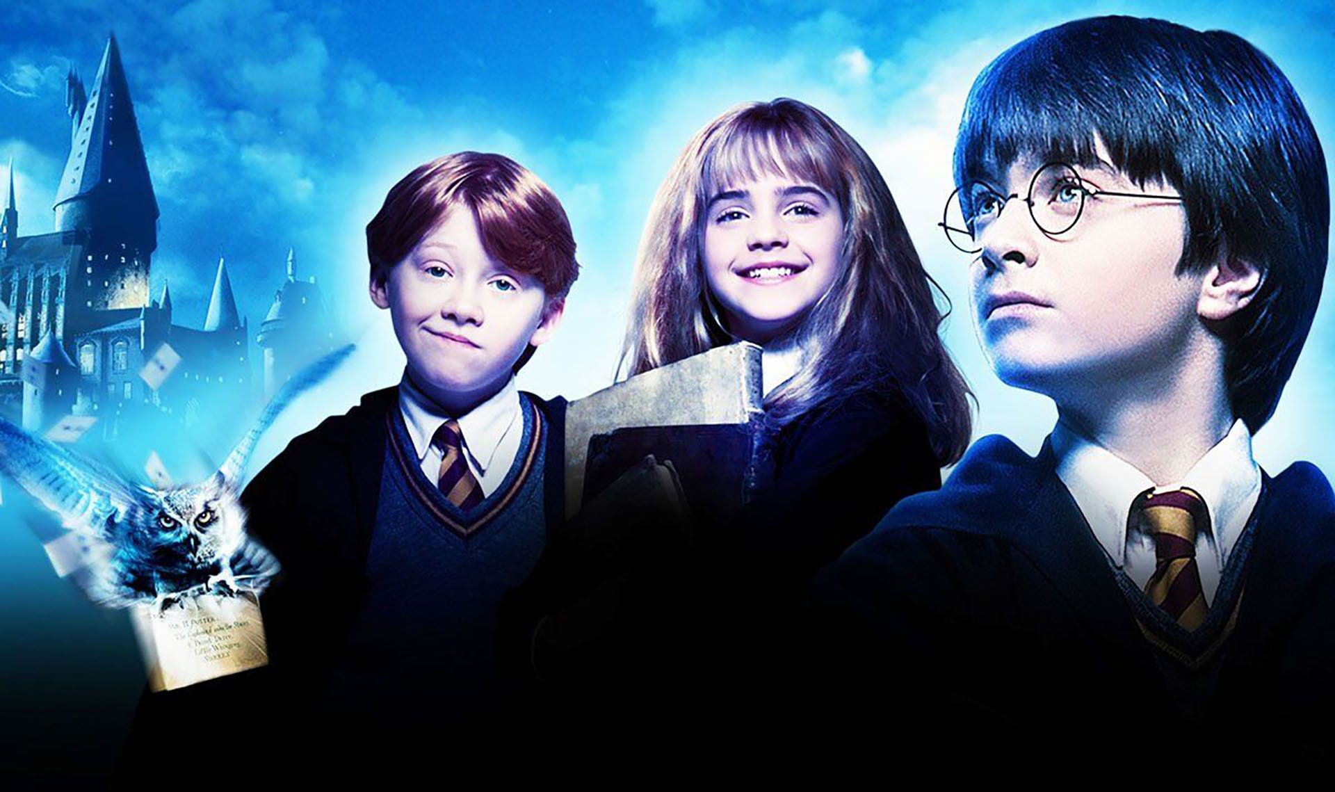 دنیل ردکلیف، اما واتسون و رون ویزلی در فیلم Harry Potter and the Philosopher’s Stone