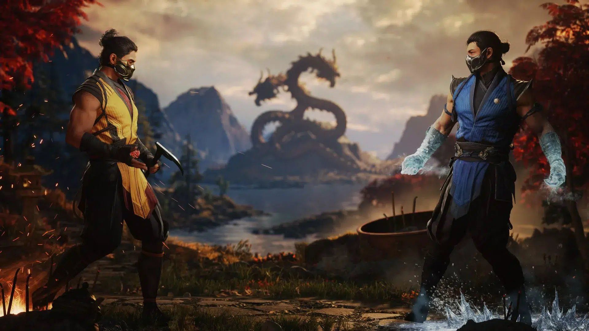 اسکورپیون در برابر ساب زیرو در بازی Mortal Kombat 1