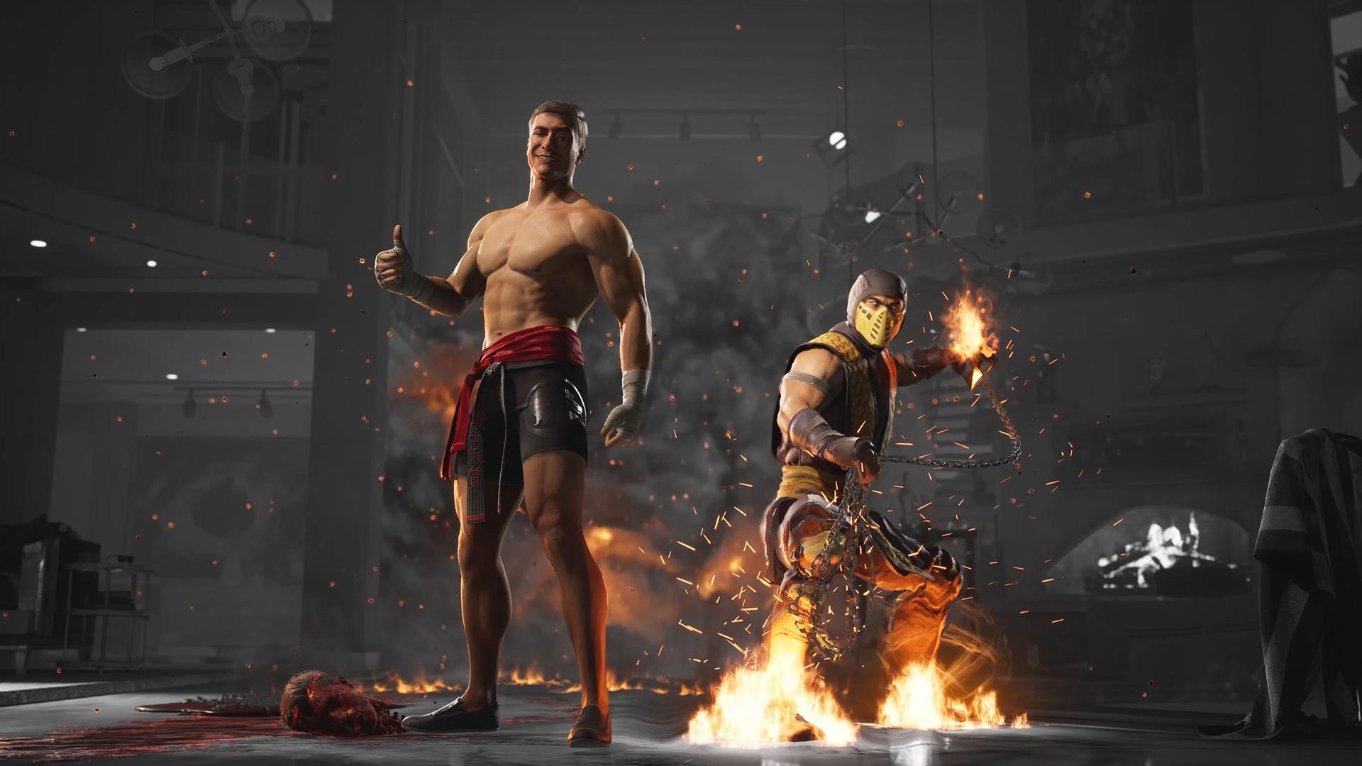 اسکورپیون و ژان-کلود وندام در بازی Mortal Kombat 1