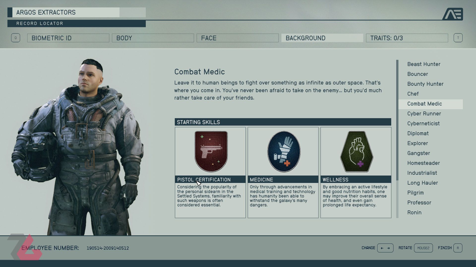 بک‌گراند Combat Medic بازی استارفیلد
