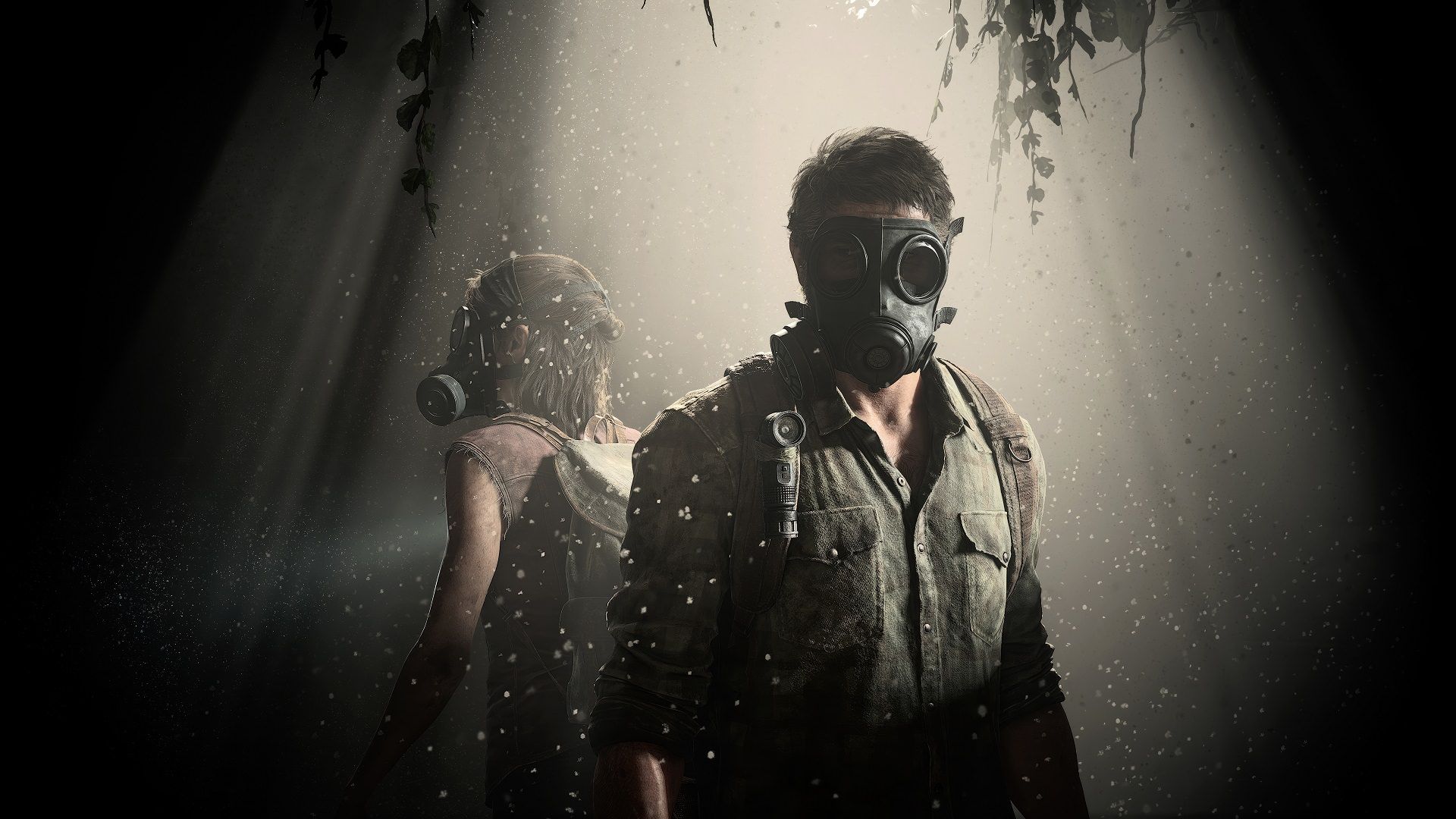 جوئل و الی با ماسک محافظ در بازی The Last of Us