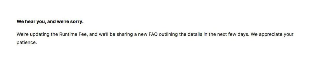 2023-9-unity-runtime-fee-apologize