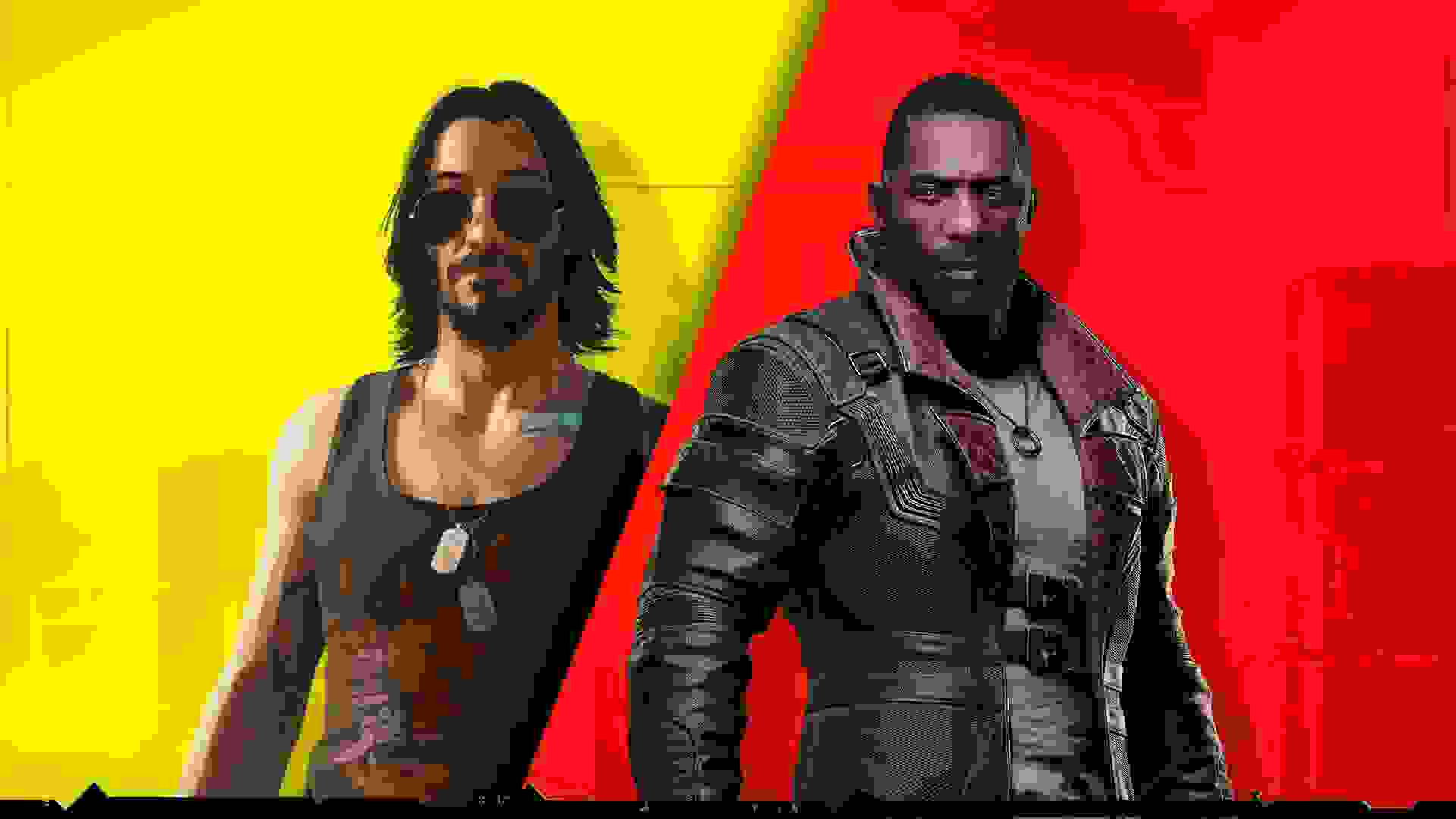 دو کاراکتر سالامون رید و جانی سیلورهند در تصویر بازی Cyberpunk 2077