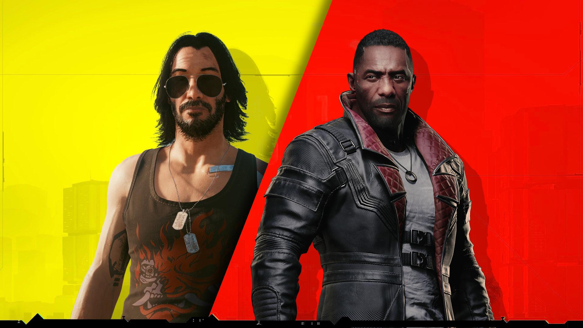 دو کاراکتر سالامون رید و جانی سیلورهند در تصویر بازی Cyberpunk 2077