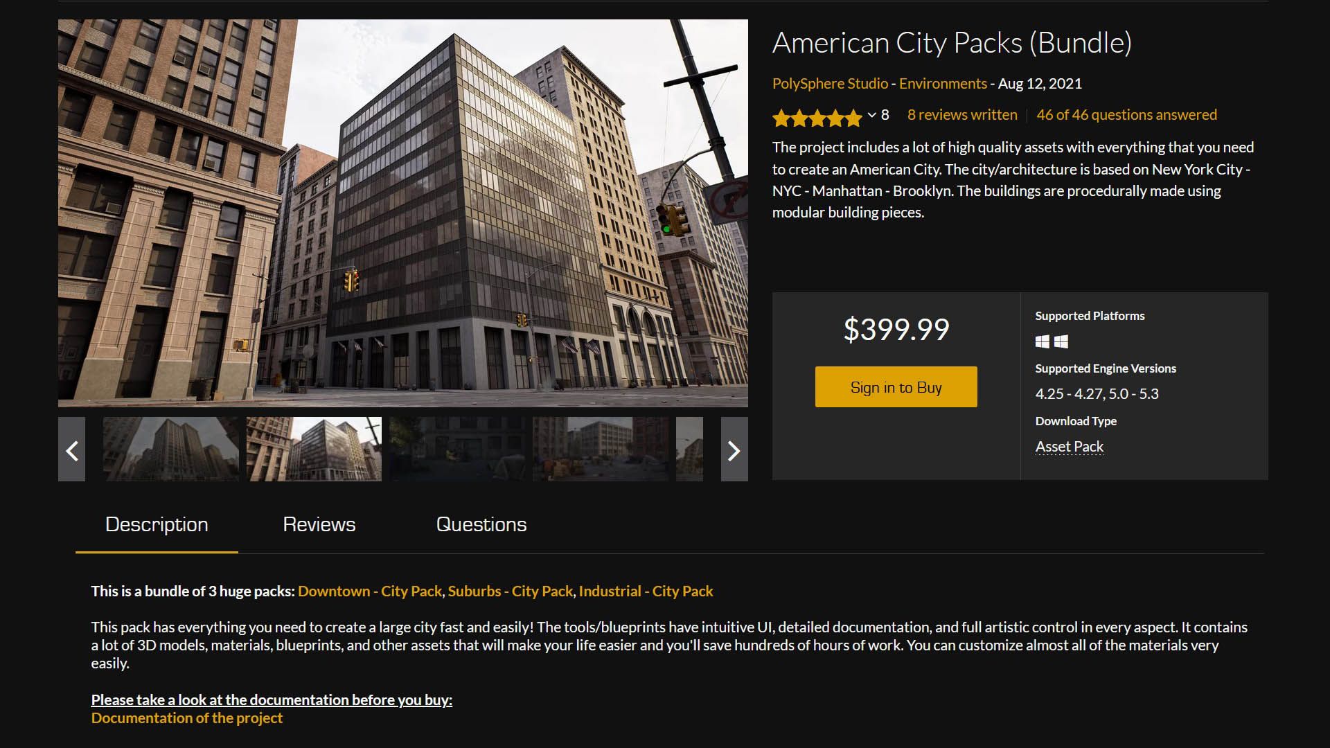 صفحه بسته American City Bundle شرکت اپیک