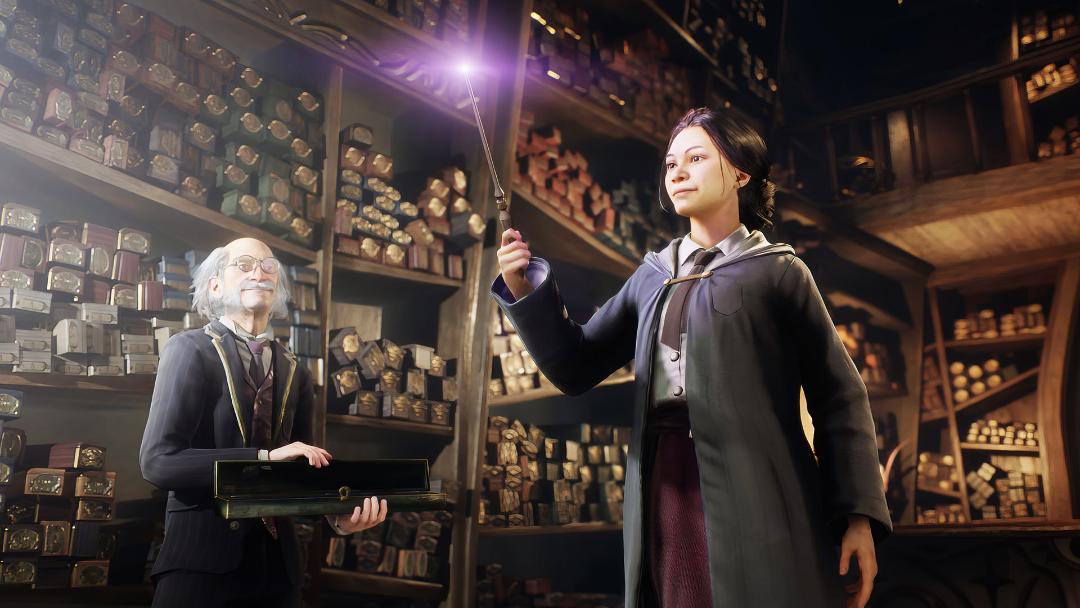 استفاده از چوب‌دستی جادویی در بازی Hogwarts Legacy