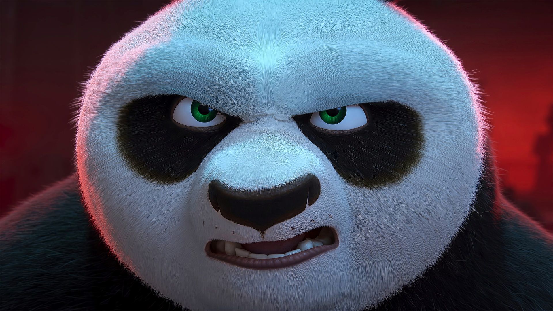 چهره خشمگین پو در انیمیشن Kung Fu Panda 4 