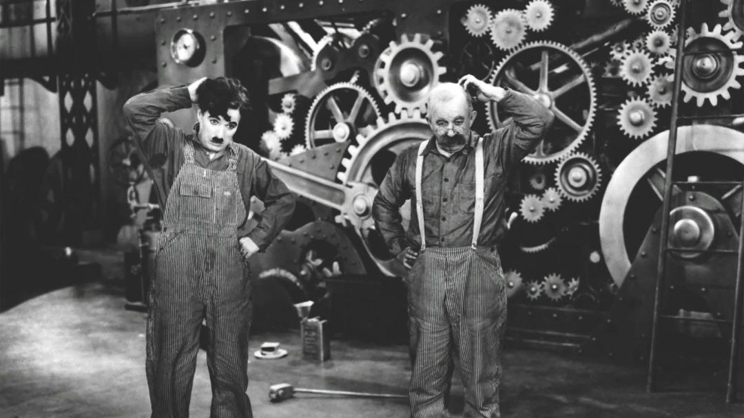 Modern Times chaplin movie  فیلم چاپلین زمان مدرن