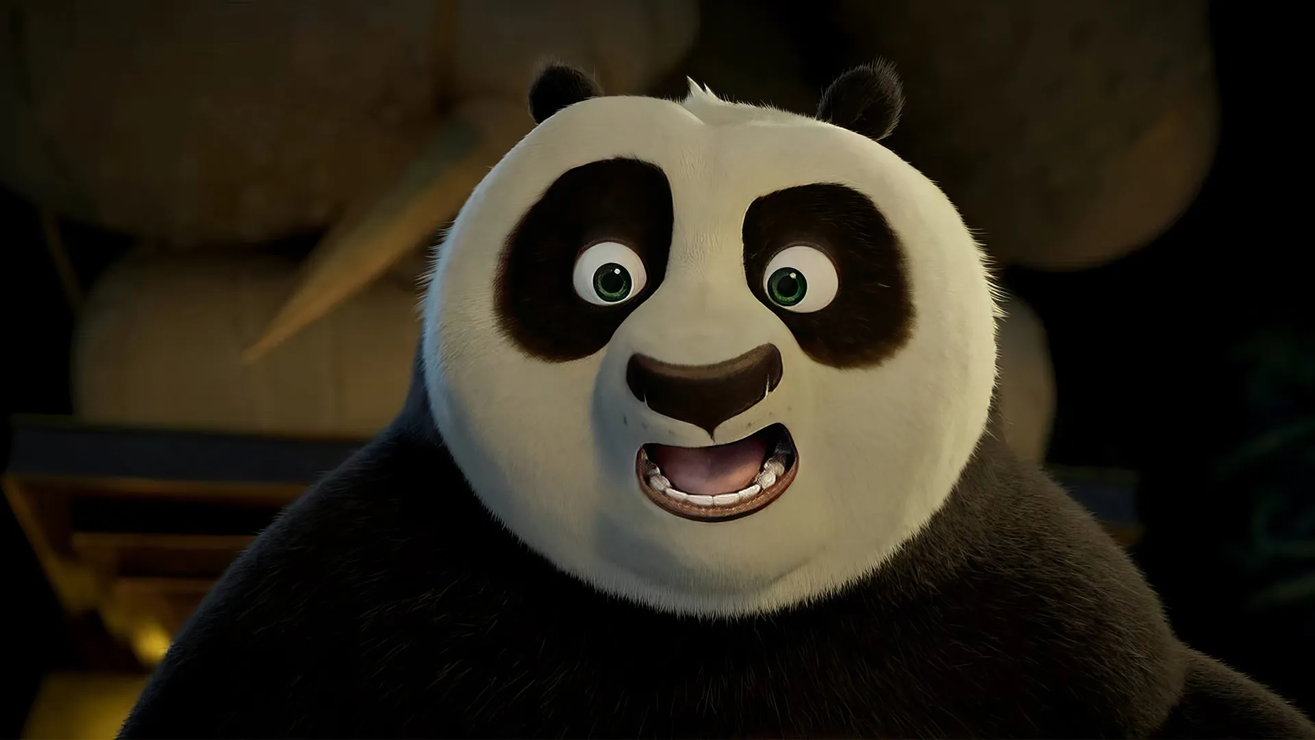 چهره بحت‌زده جنگجوی اژدها در انیمیشن Kung Fu Panda 4 