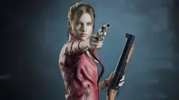آمادگی کلیر ردفیلد برای مبارزه با زامبی‌ها در بازی Resident Evil 2 Remake 