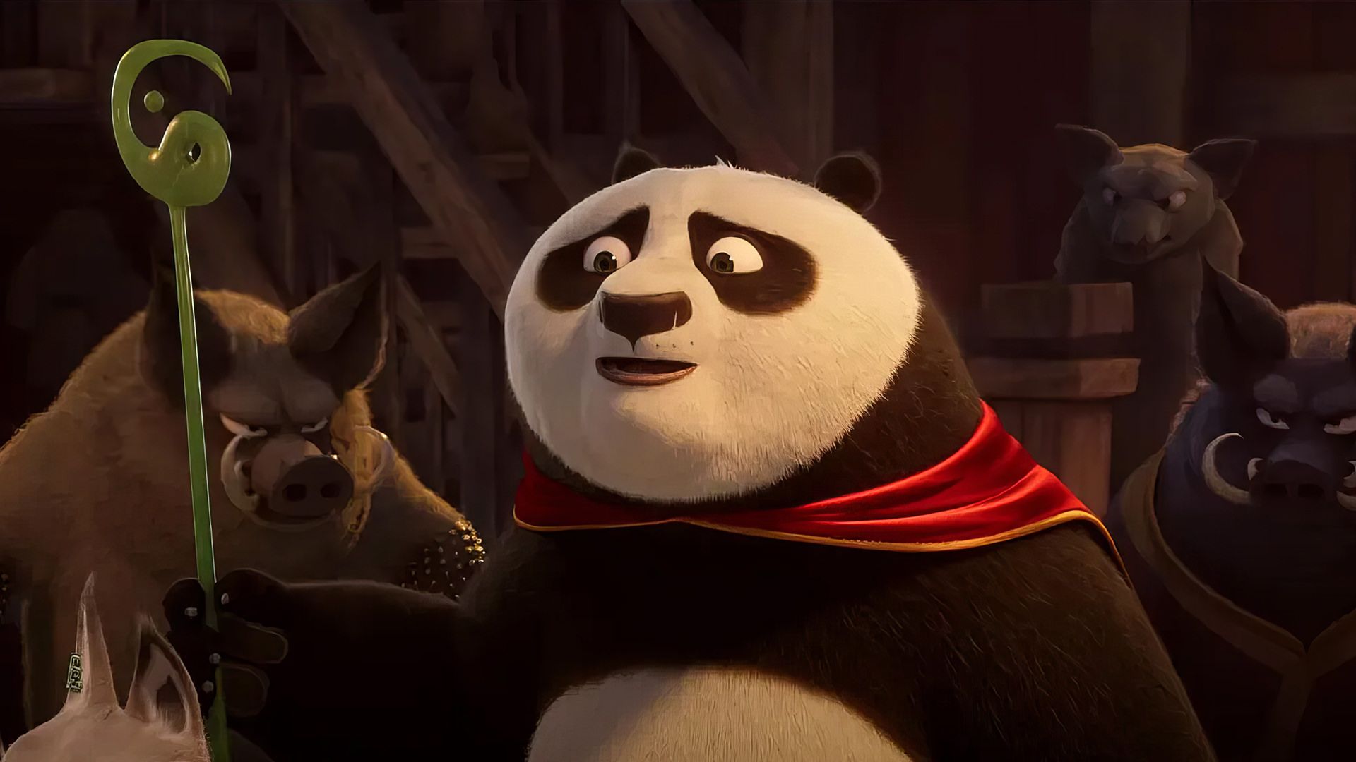 درگیری پو در مهمانسرا در انیمیشن Kung Fu Panda 4