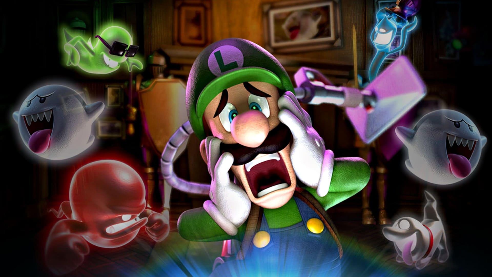 لوییجی در حال جیغ زدن در والپیپر بازی Luigi's Mansion 2 HD