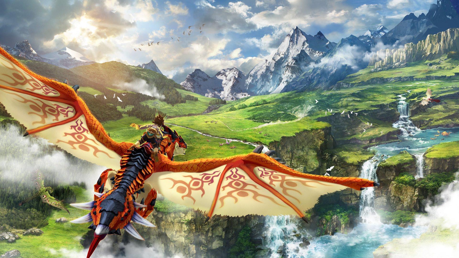 پرواز با اژدها در بر فراز سرزمین‌های سرسبز بازی Monster Hunter Stories 2: Wings of Ruin