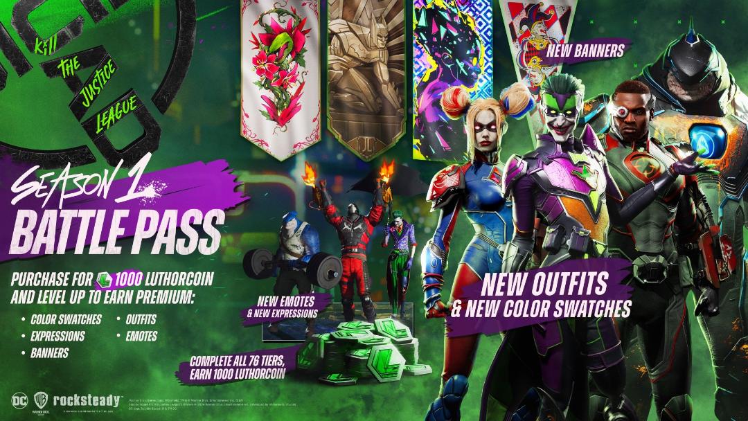 محتوای بتل‌پس فصل اول بازی Suicide Squad: Kill the Justice League