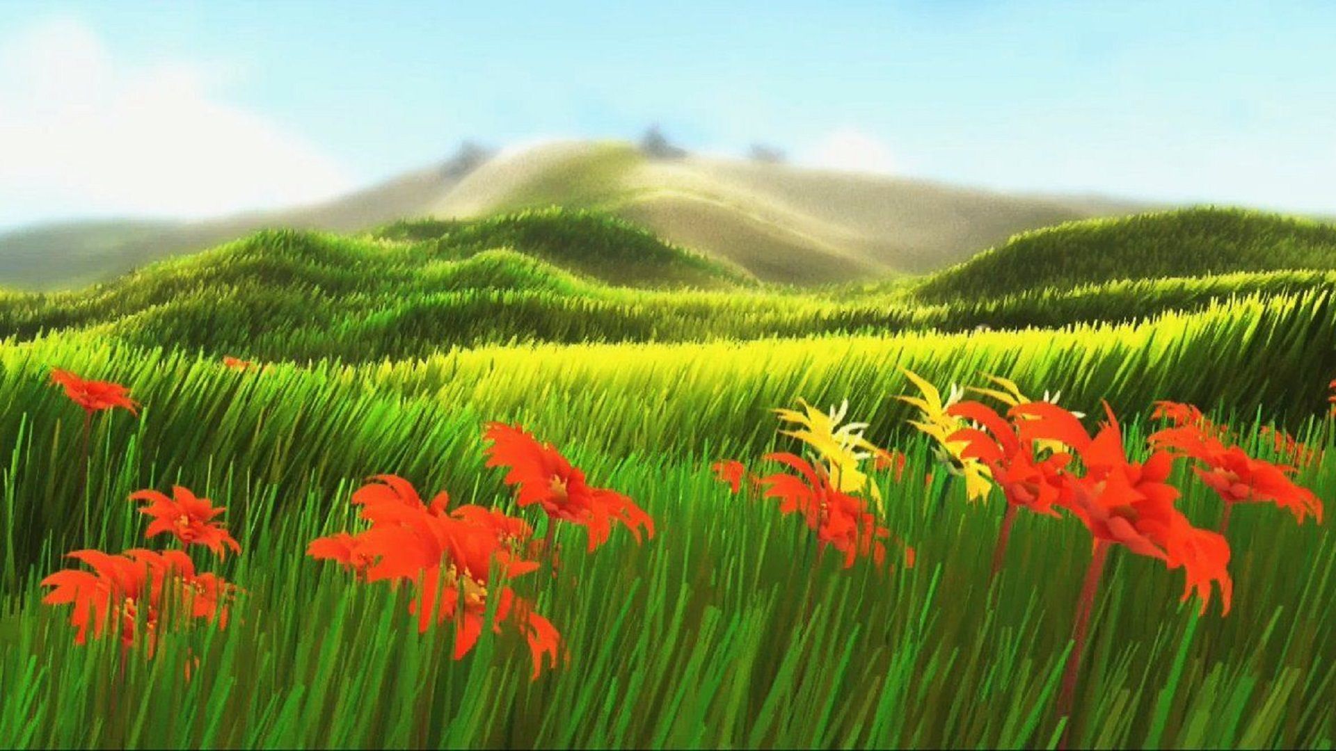 منظره بازی گل قرمز چمن دت گیم کمپانی