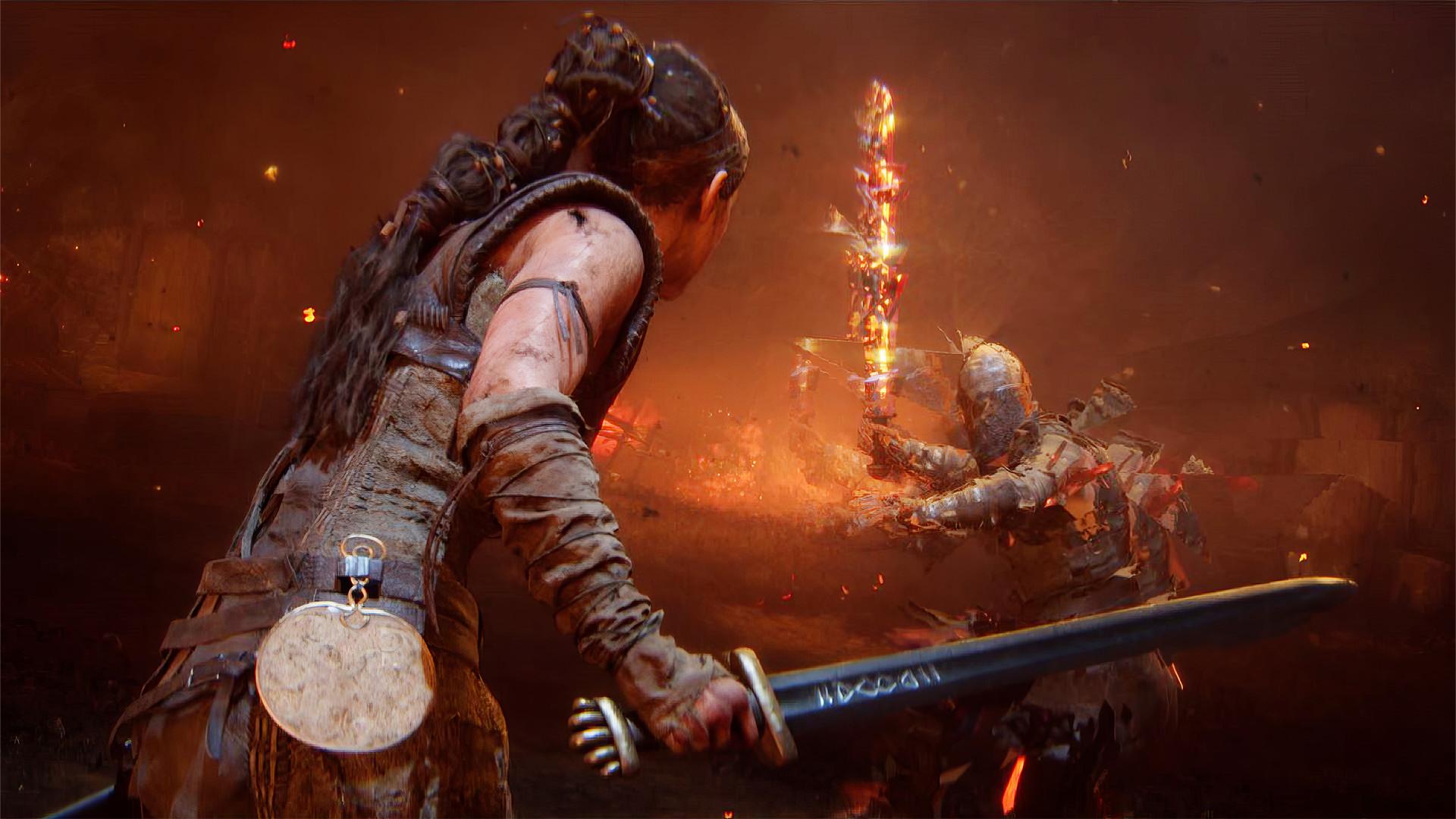نبرد تن‌به‌تن سنوئا در بازی Senua’s Saga: Hellblade 2 