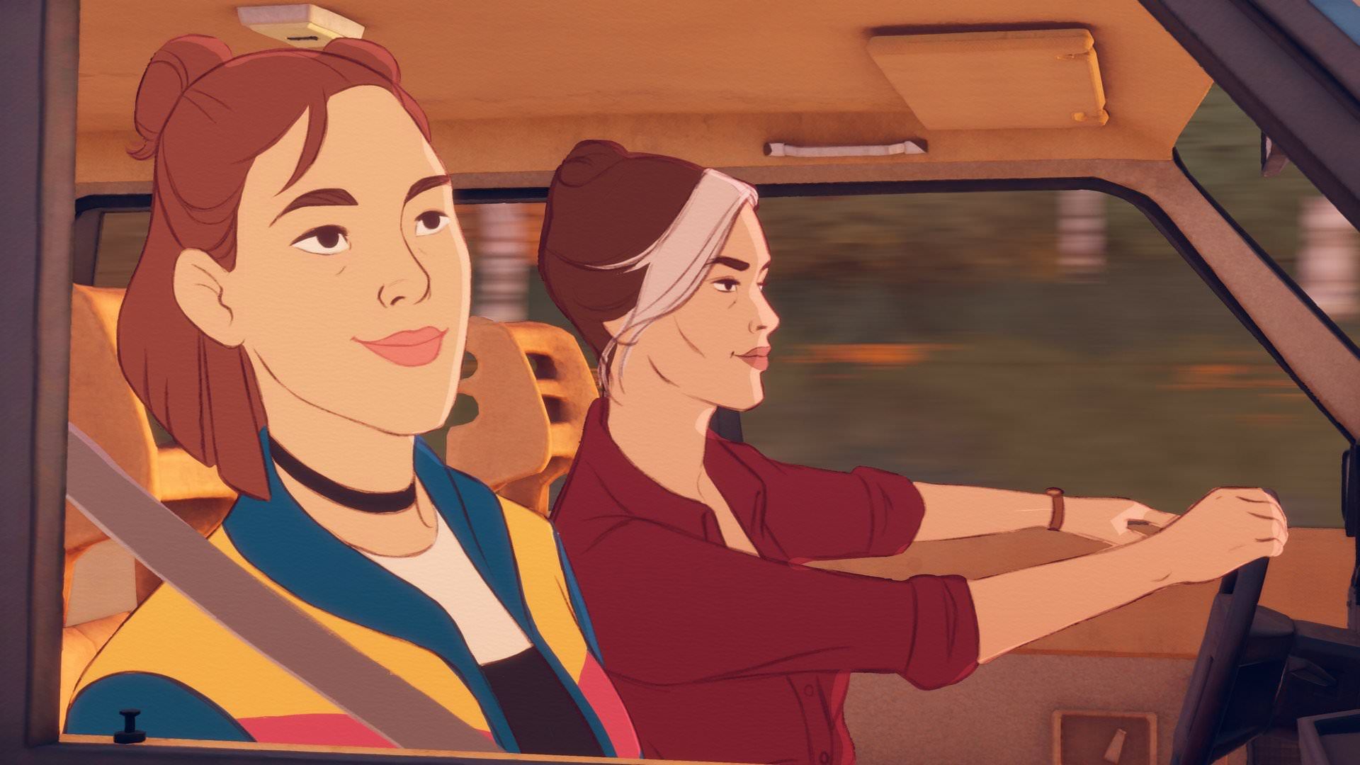 سفر جاده‌ای مادر و دختر در بازی Open Roads