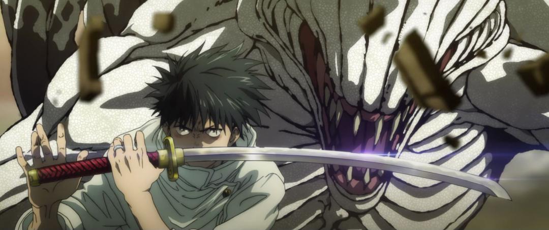 یوتا و ریکا در حال مبارزه در  انیمه Jujutsu Kaisen  0