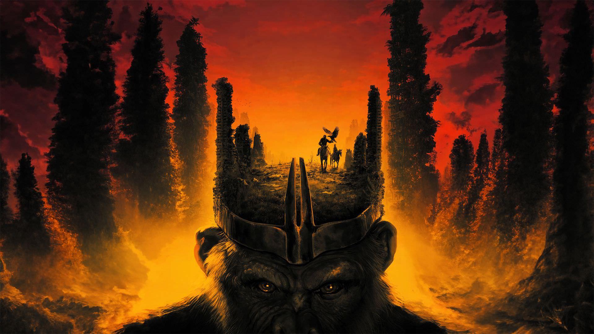 پوستر هنری فیلم Kingdom of the Planet of the Apes