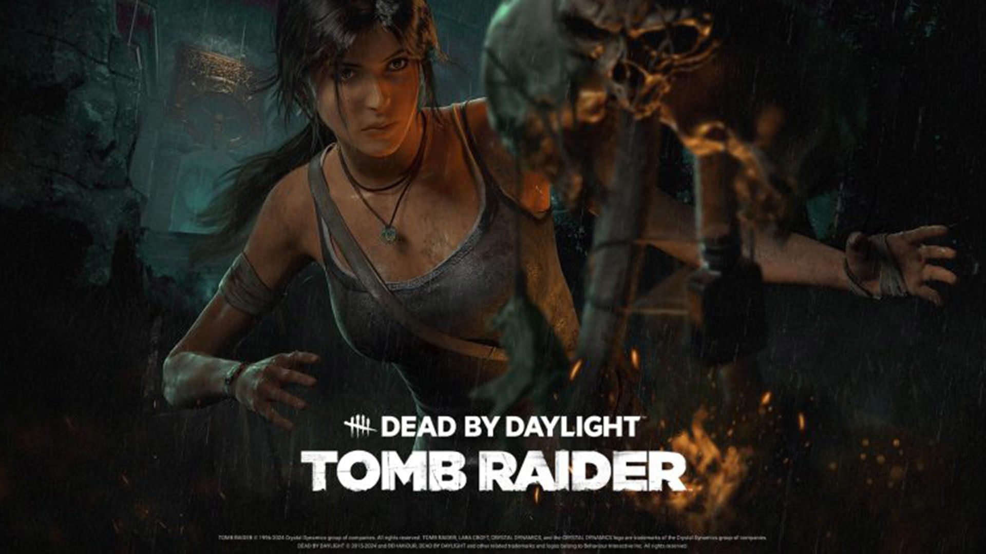 پوستر همکاری بازی Dead by Daylight با Tomb Raider