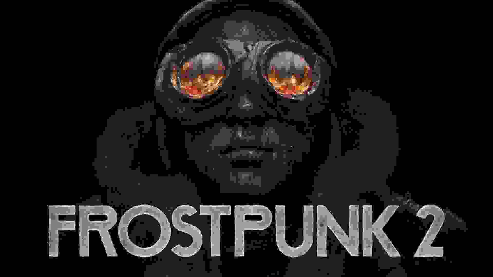 مرد با عینک زرد در محیط تاریک بازی فراست پانک man with yellow eyeglasses in dark from frostpunk 2