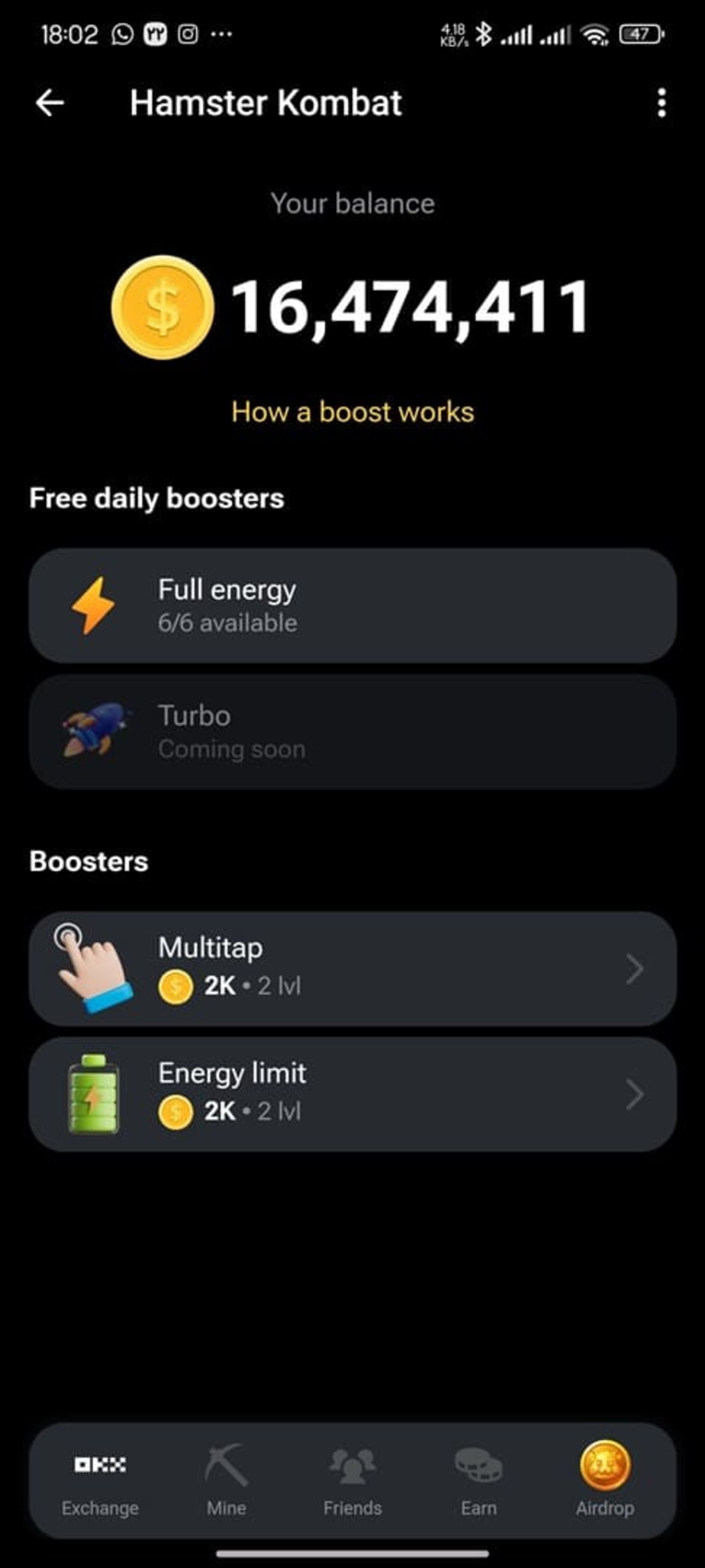 بخش Booster بازی همستر کامبت