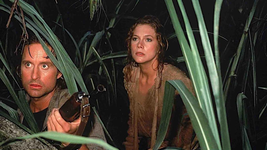 مایکل داگلاس و کاتلین ترنر در فیلم Romancing the Stone