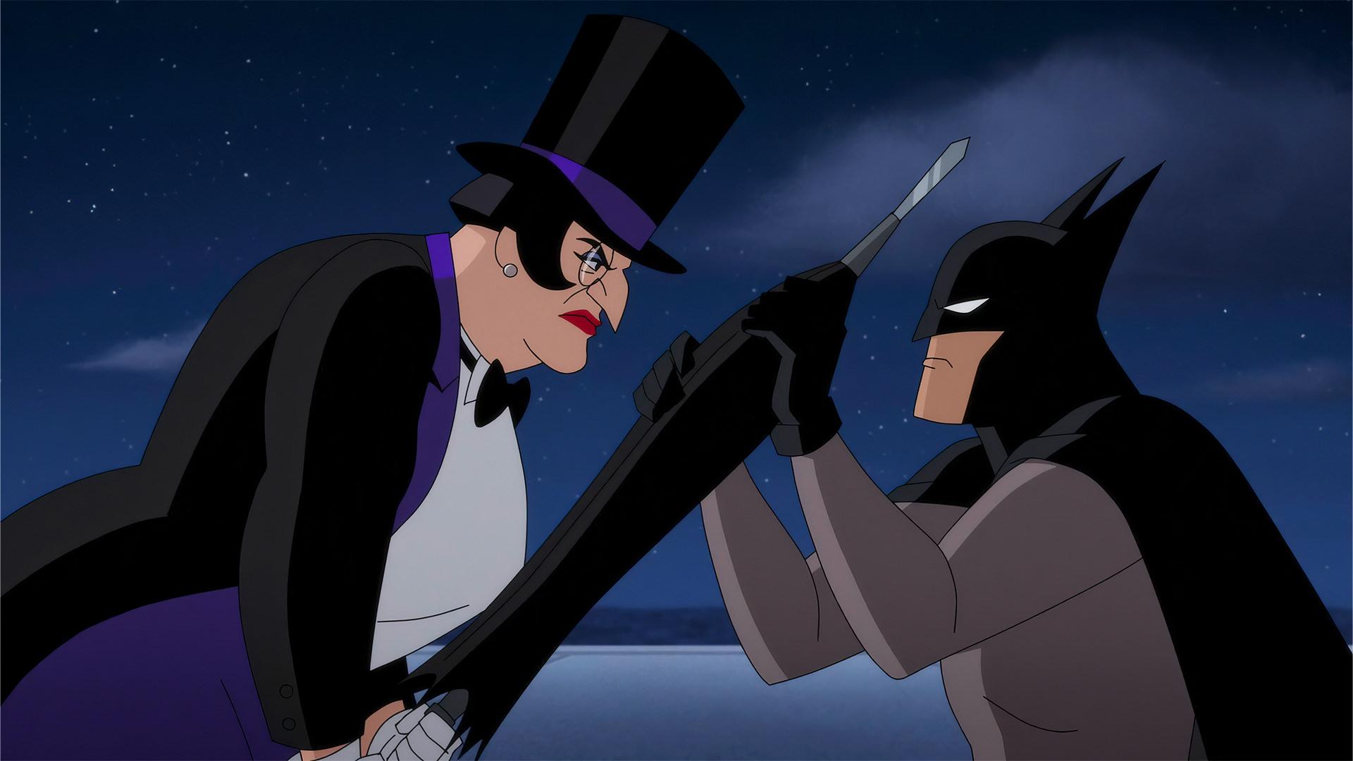 جدال شوالیه تاریکی و پنگوئن در انیمیشن سریالی Batman: Caped Crusader