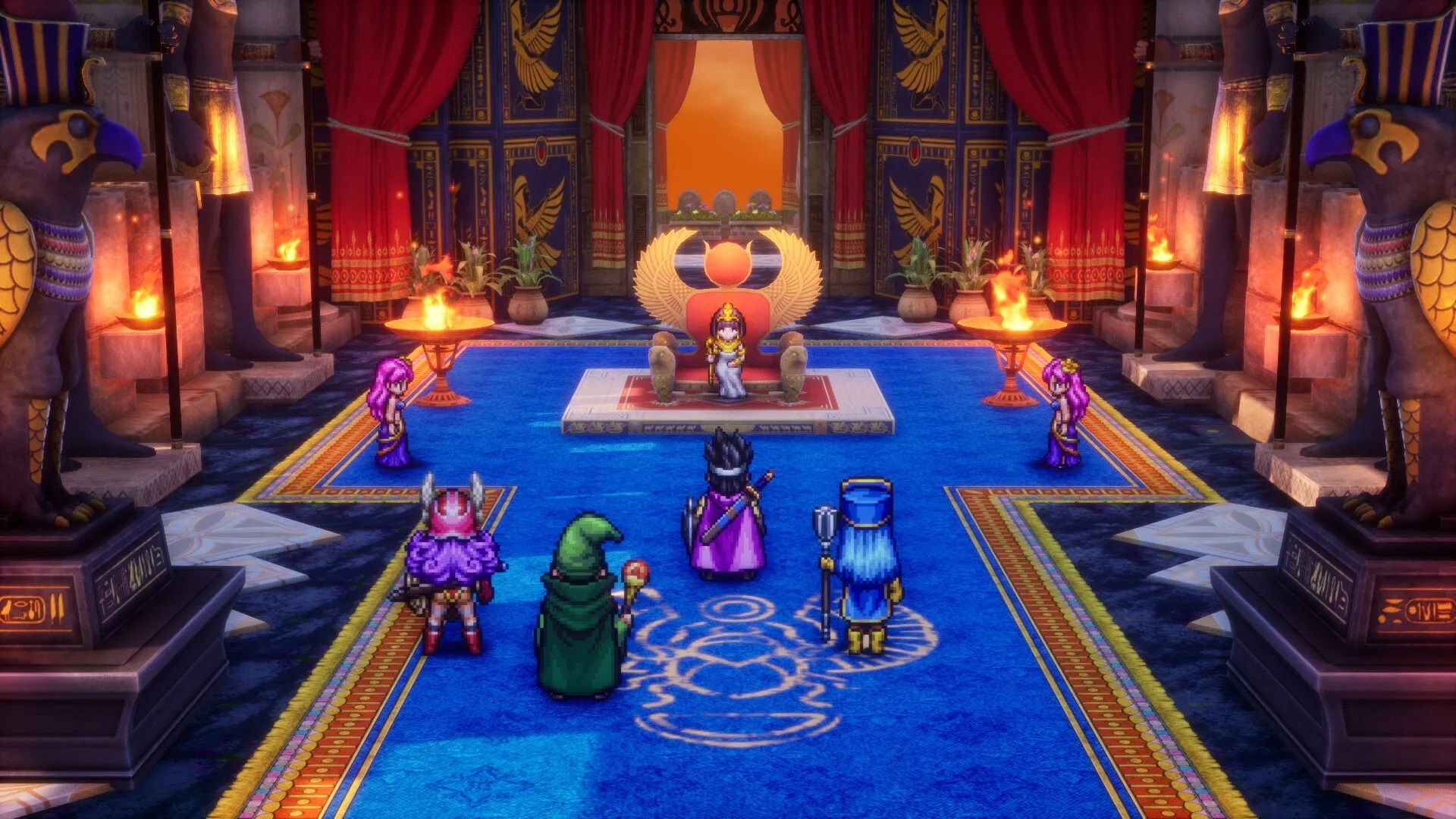 ملاقات شخصیت‌های Dragon Quest 3 با ملکه
