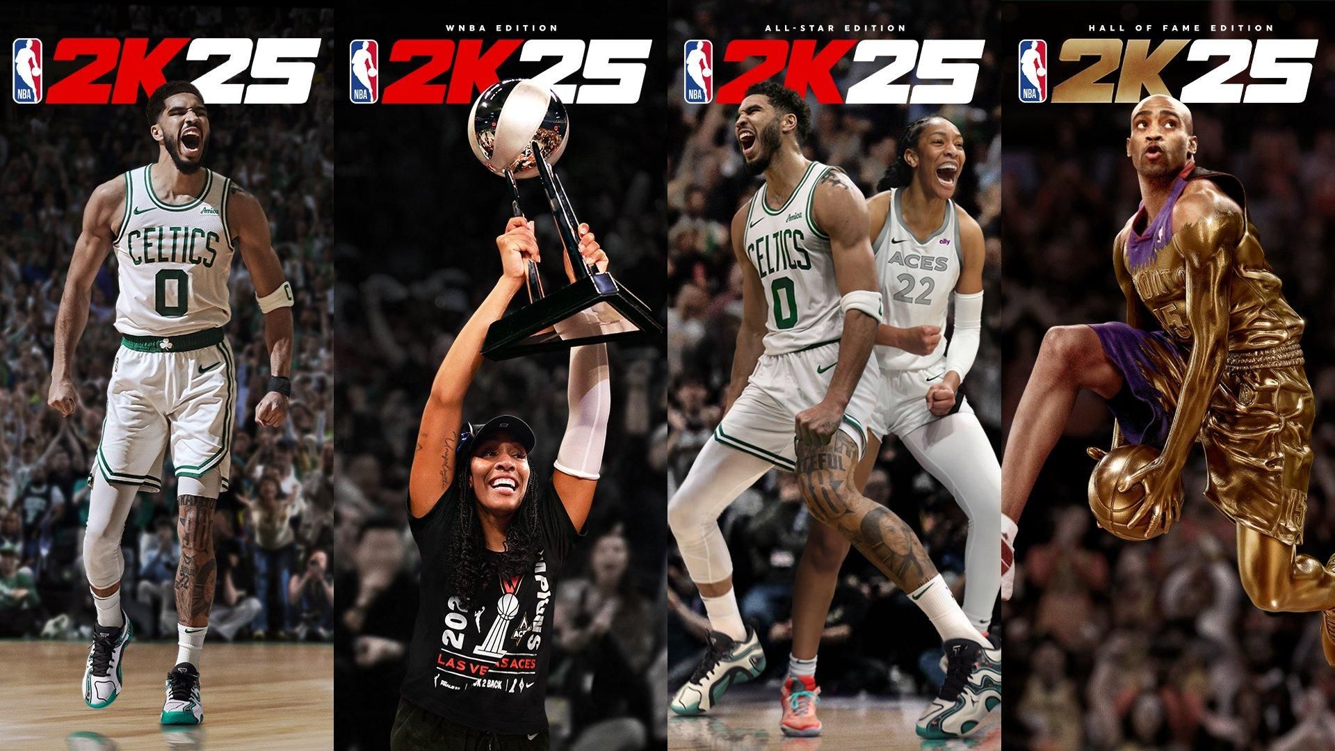 کاور نسخه‌های مختلف بازی NBA 2K25