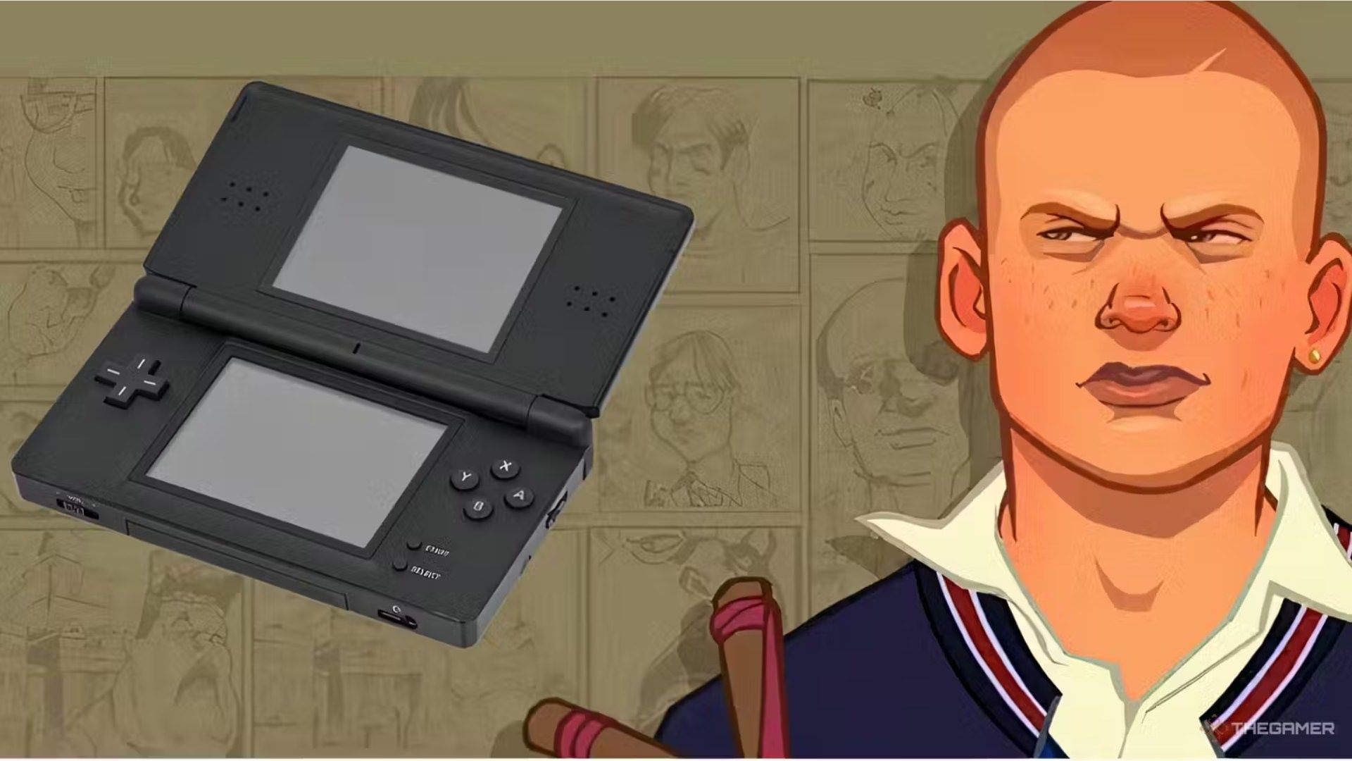 شخصیت بازی بولی و کنسول نینتندو دی اس Rockstar Bully and Nintendo DS