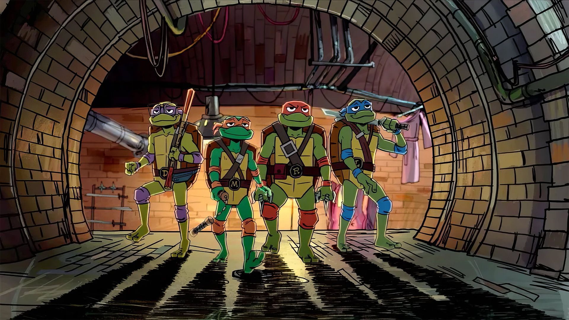 آمادگی لاک پشت های نینجا برای مبارزه در انیمیشن سریالی Tales of the Teenage Mutant Ninja Turtles