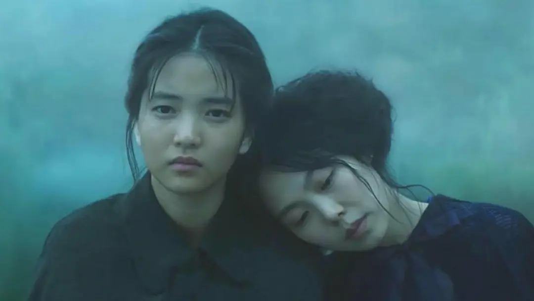 شخصیت‌های اصلی زن فیلم The Handmaiden با لباس مشکی در مه