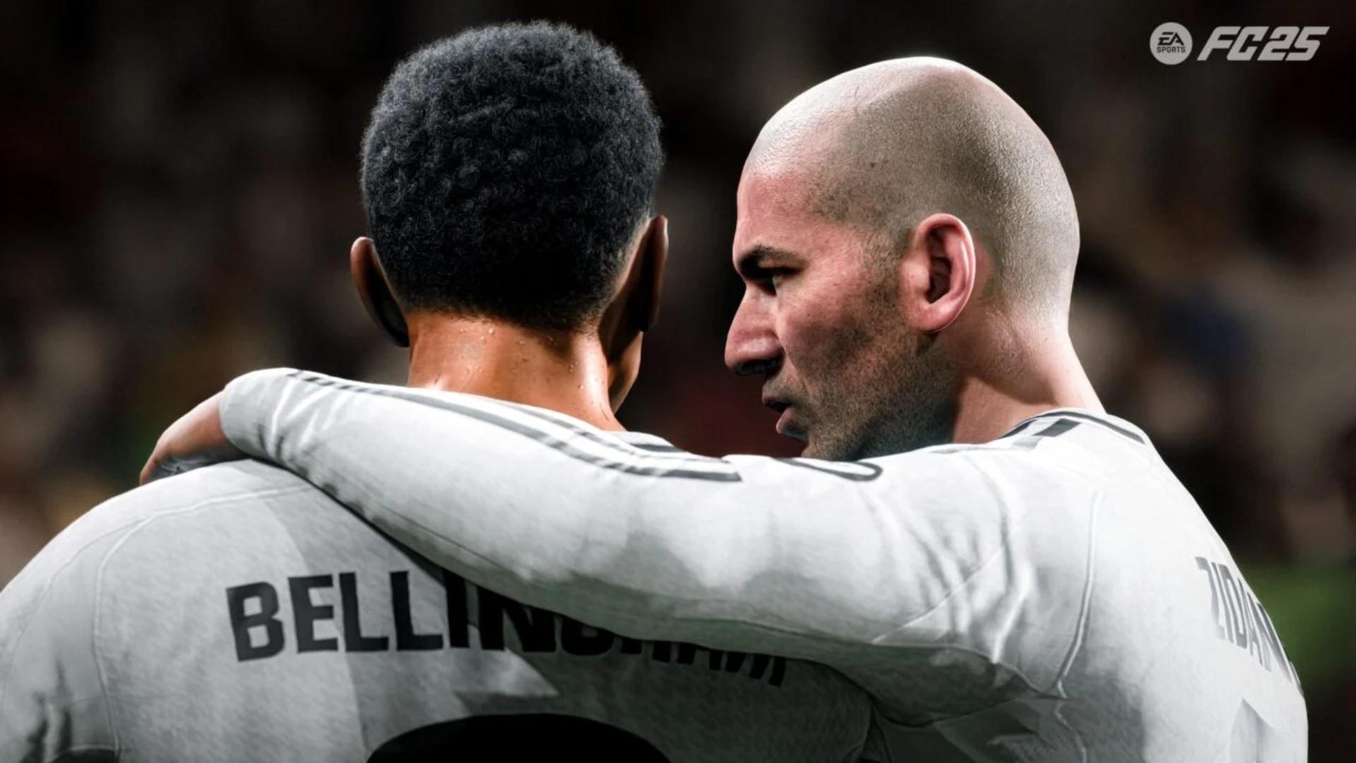 زین الدین زیدان و جود بلینگهام در اف سی ۲۵ zidane and bellingham in ea sports fc 25