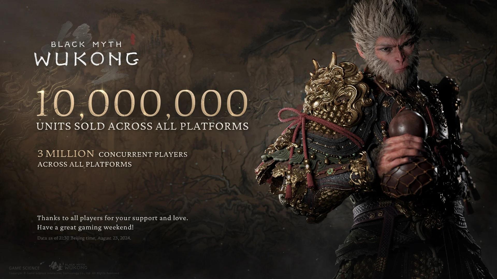 عبور آمار فروش بازی Black Myth: Wukong از 10 میلیون نسخه