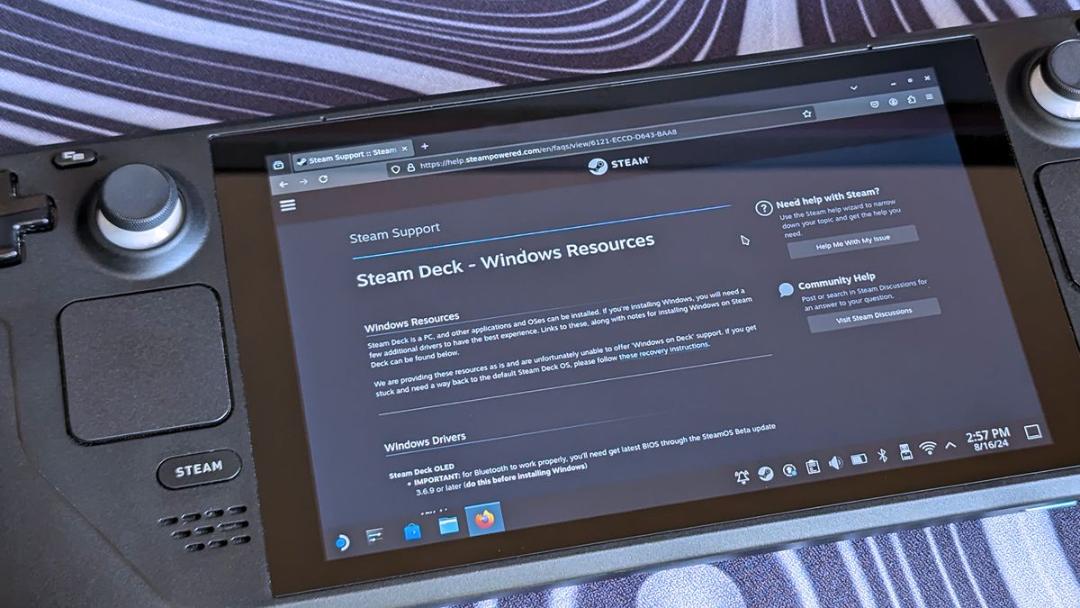 ویندوز 11 روی Steam Deck OLED