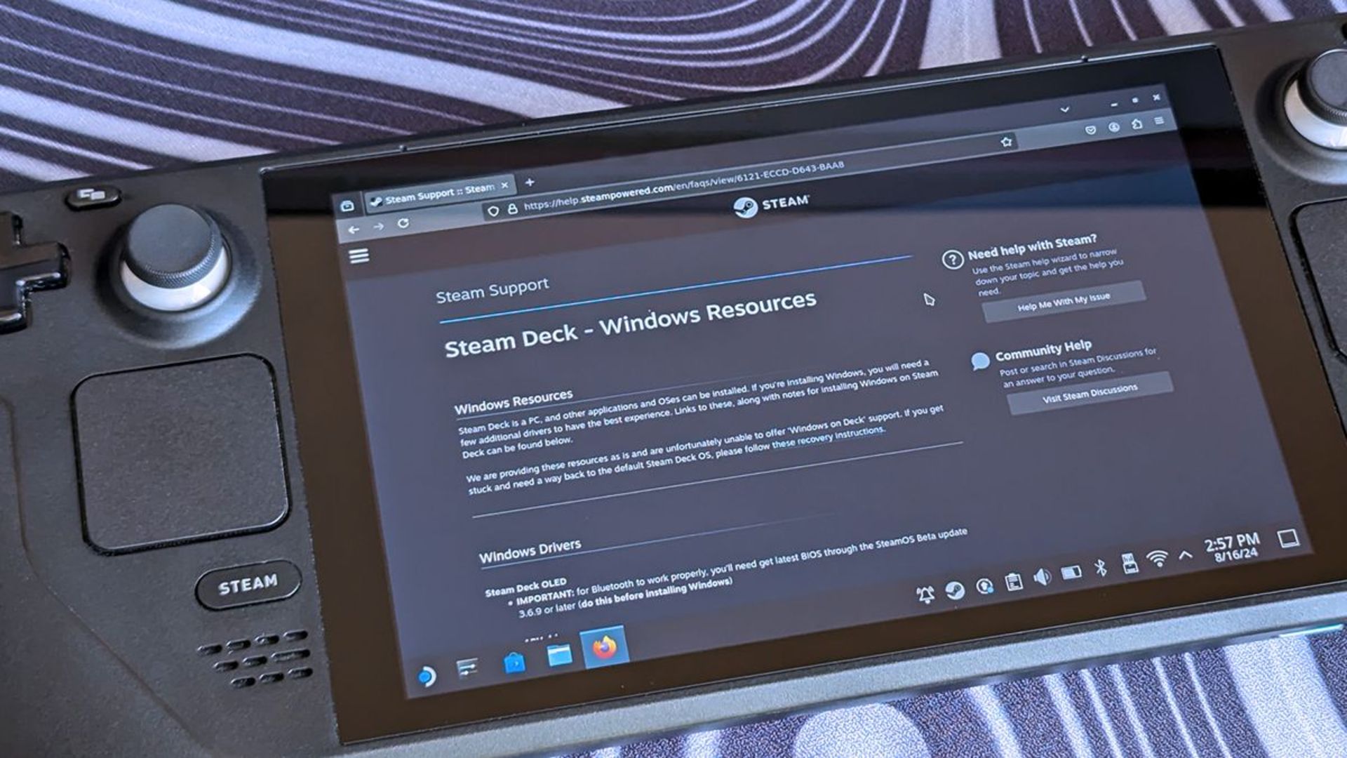 ویندوز 11 روی Steam Deck OLED