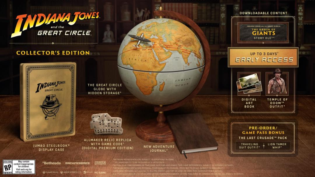 محتویات نسخه کالکتور بازی Indiana Jones and the Great Circle 