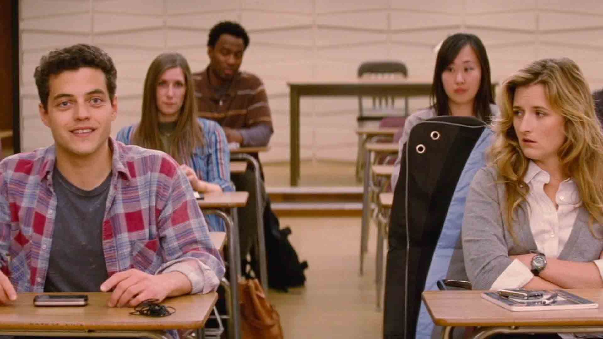 رامی ملک به‌عنوان یک دانشجو در فیلم Larry Crowne