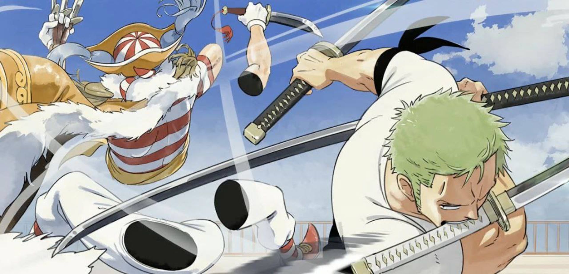 زورو در حال مبارزه در کانسپت آرت انیمه The One Piece 