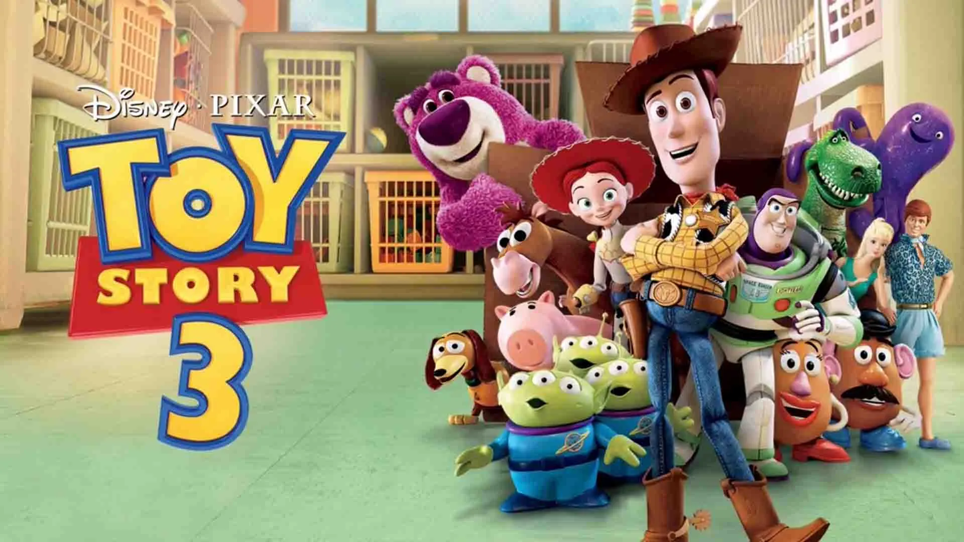 تمام شخصیت‌های انیمیشن Toy Story 3 در کنار هم روی پوستر