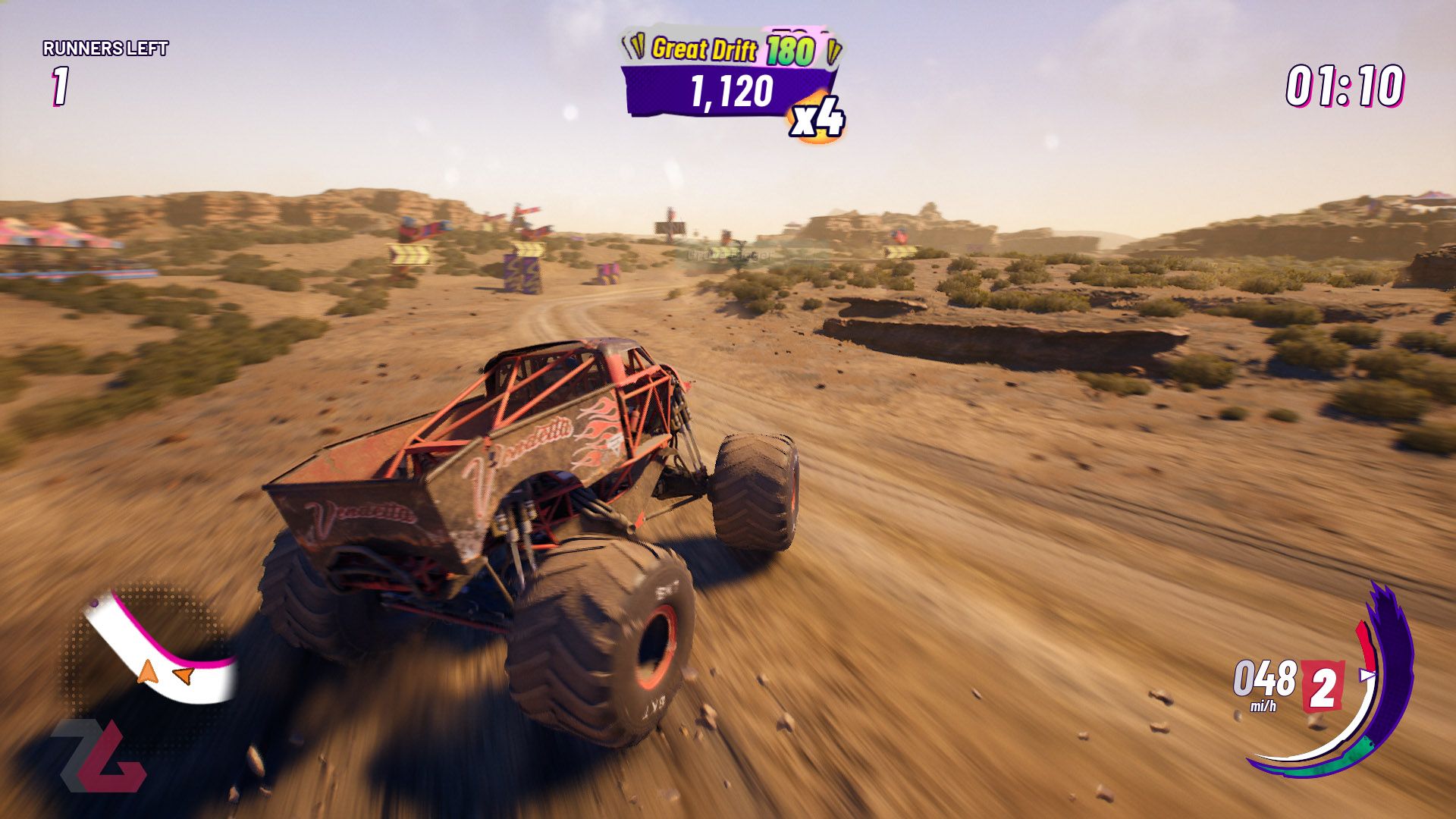 دریفت زدن در بازی Monster Jam Showdawn